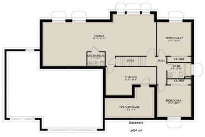 Basement for House Plan #2802-00006