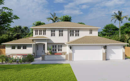 European House Plan #2802-00007 Elevation Photo