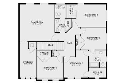 Second Floor for House Plan #2802-00007