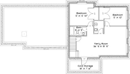 Basement Floor Plan for House Plan #2802-00008