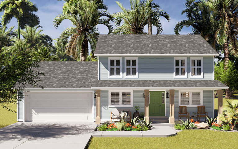 House Plan House Plan #16173 Front Elevation 