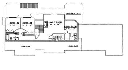 Basement Floor for House Plan #039-00298