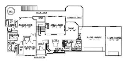 Main Floor for House Plan #039-00298