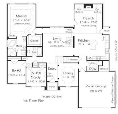 Floorplan 1 for House Plan #3367-00049