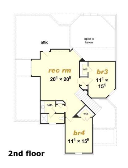 Floorplan 2 for House Plan #3367-00050