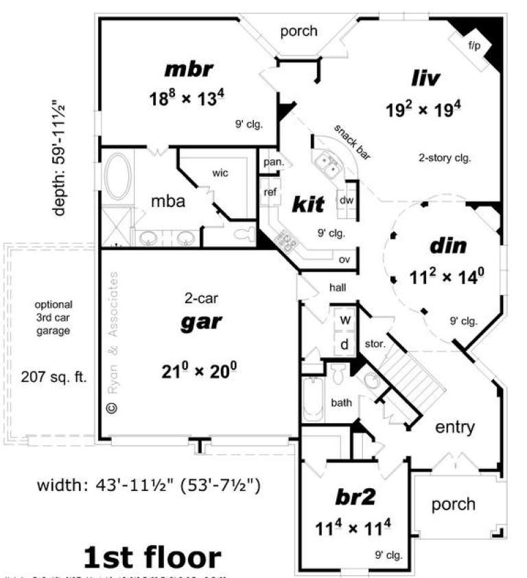 House Plan House Plan #16183 Drawing 1