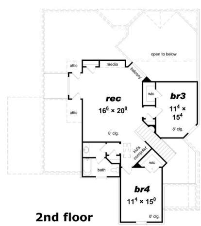 Floorplan 2 for House Plan #3367-00051