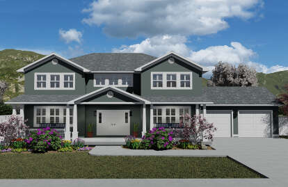 5 Bed, 3 Bath, 3223 Square Foot House Plan - #2802-00010