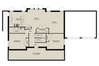 Basement for House Plan #2802-00010