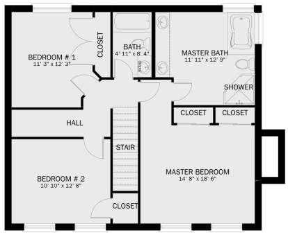 Second Floor for House Plan #2802-00011