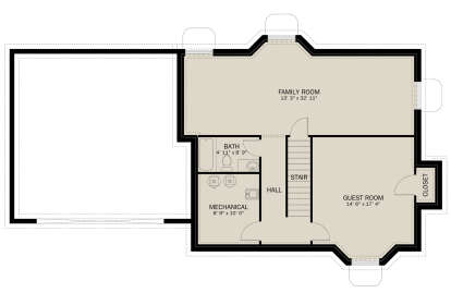 Basement for House Plan #2802-00011
