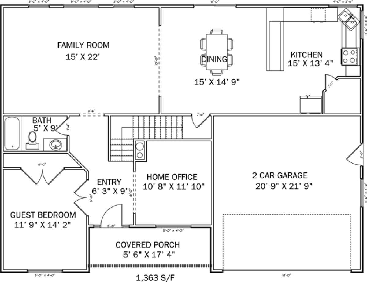 Floorplan 1 for House Plan #2802-00012
