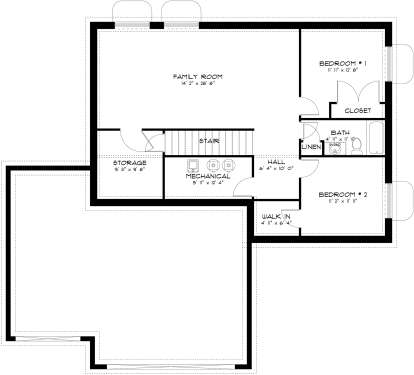 Basement for House Plan #2802-00013