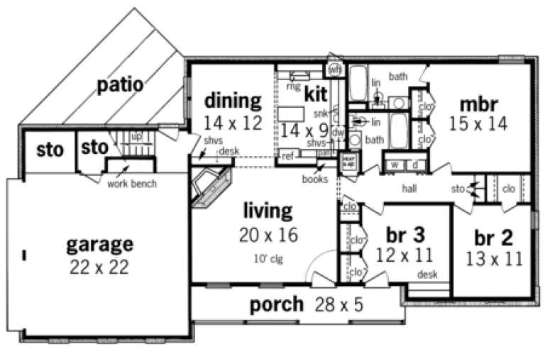 House Plan House Plan #1619 Drawing 1