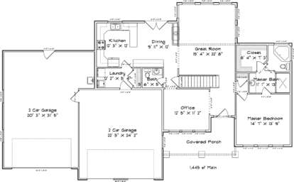 Floorplan 1 for House Plan #2802-00016