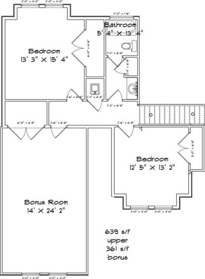 Floorplan 2 for House Plan #2802-00016