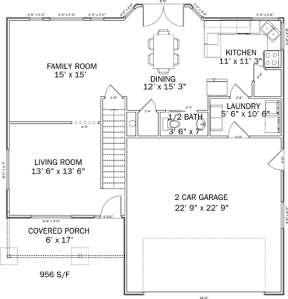 Floorplan 1 for House Plan #2802-00017