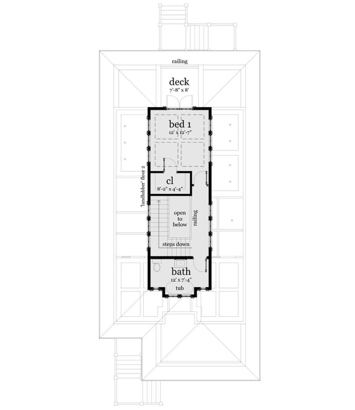Second Floor for House Plan #028-00101