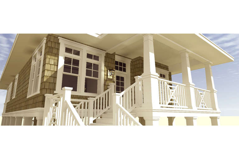 Narrow Lot House Plan #028-00101 Additional Photo