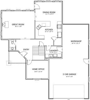 Floorplan 1 for House Plan #2802-00018