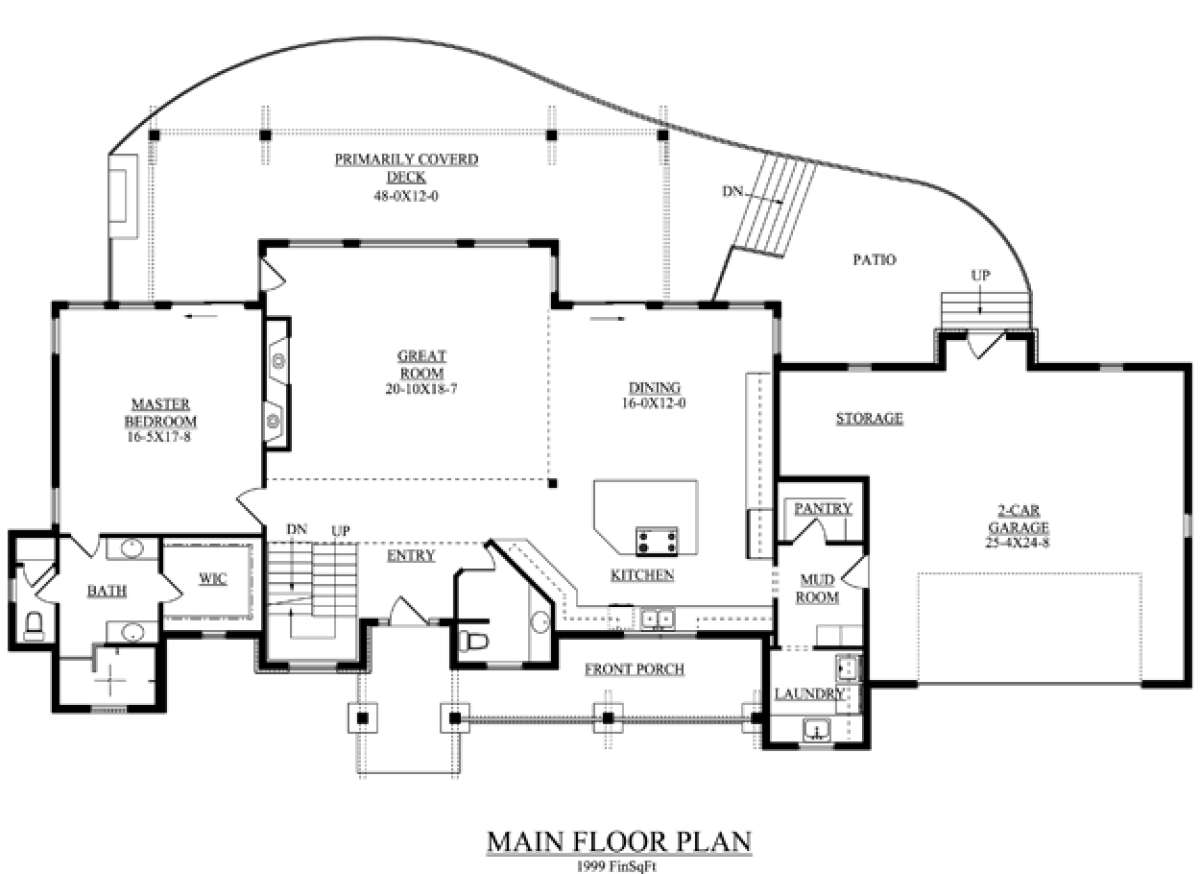 Floorplan 1 for House Plan #5631-00055
