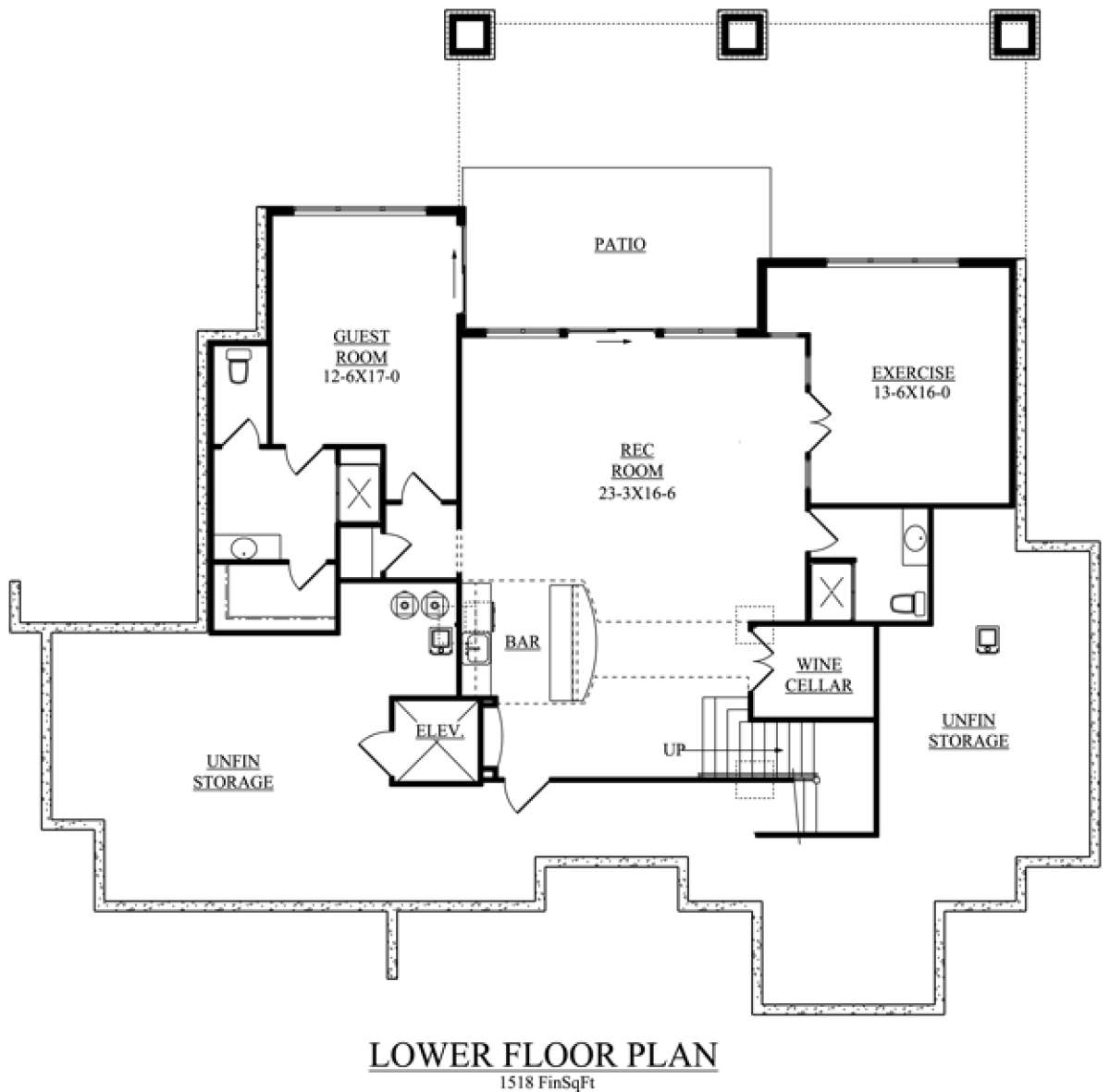 Basement Floor Plan for House Plan #5631-00056