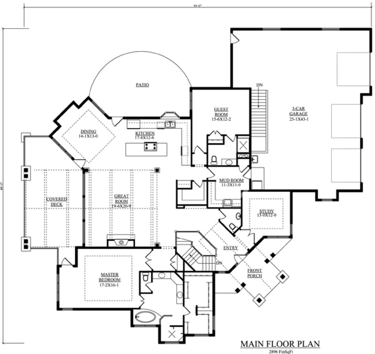 Floorplan 1 for House Plan #5631-00057