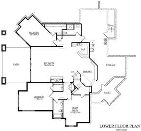 Basement Floor Plan for House Plan #5631-00057