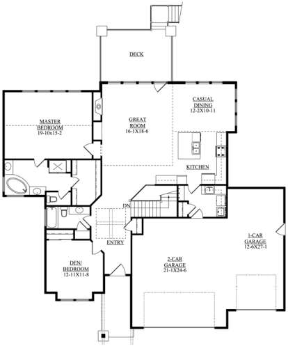Floorplan 1 for House Plan #5631-00058