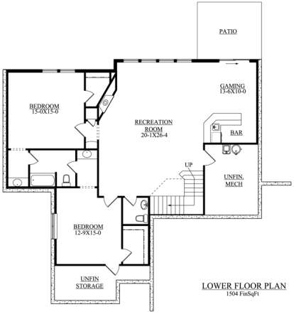 Basement Floor Plan for House Plan #5631-00058