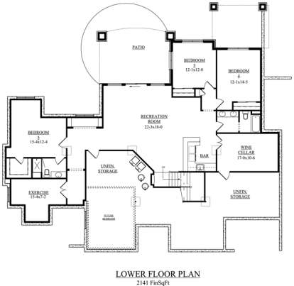 Basement Floor Plan for House Plan #5631-00059