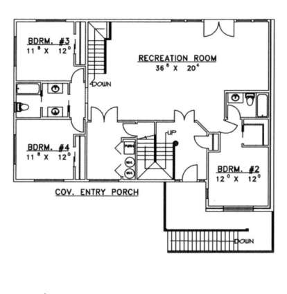 Basement Floor for House Plan #039-00299