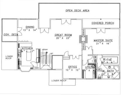 Main Floor for House Plan #039-00299