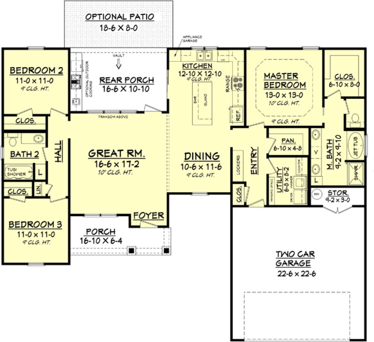 Main Floor for House Plan #041-00076