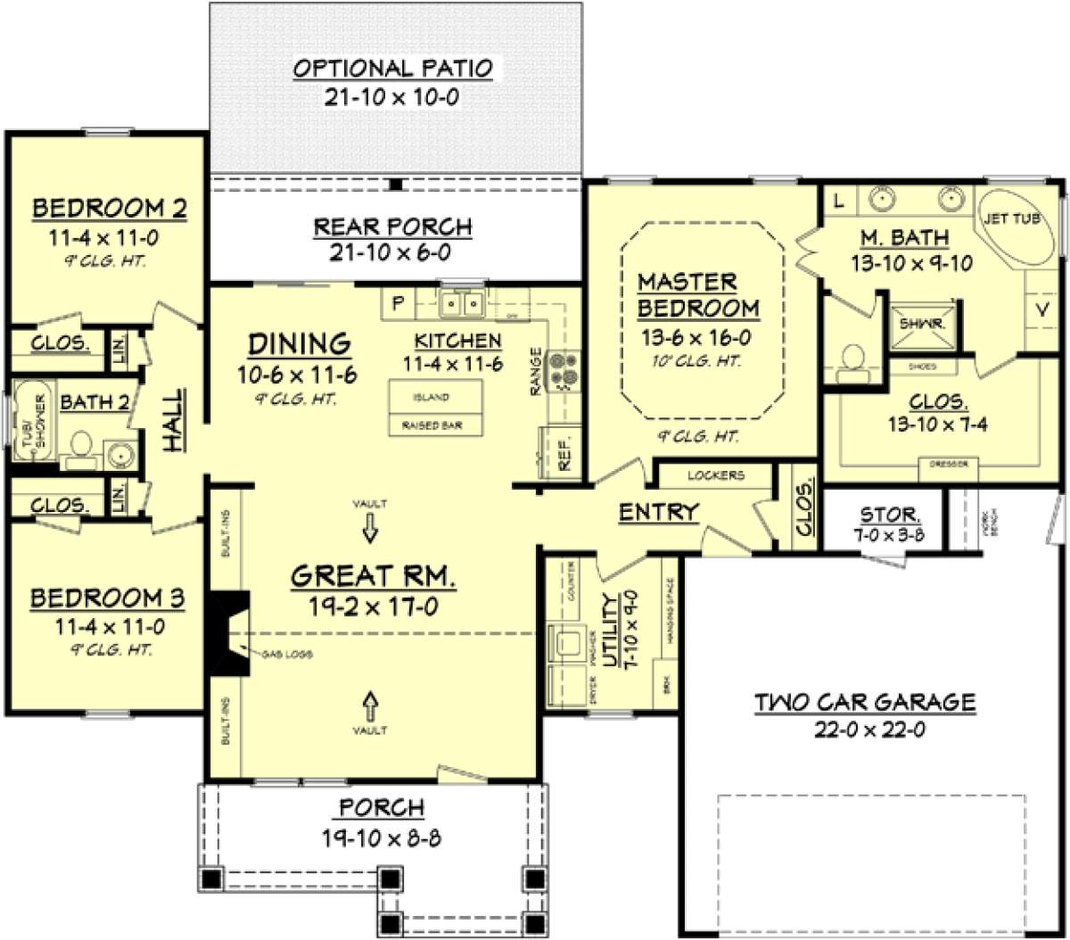 Main Floor for House Plan #041-00077