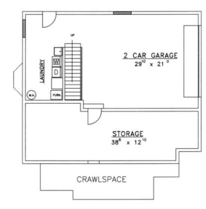 Basement Floor for House Plan #039-00300