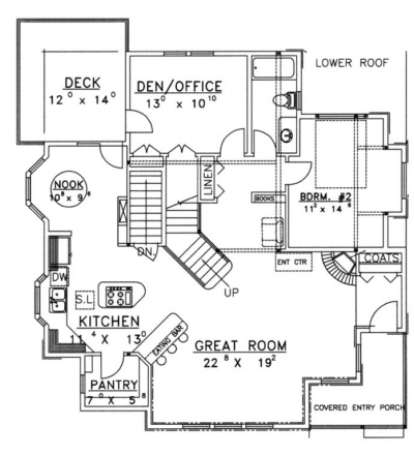 First Floor for House Plan #039-00300