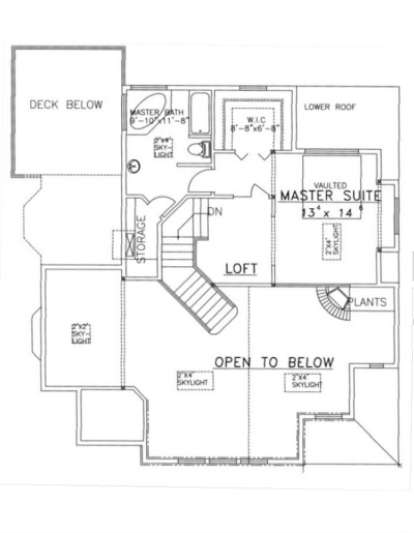 Second Floor for House Plan #039-00300