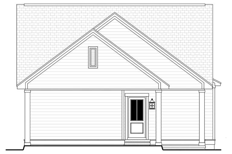 Narrow Lot House Plan #041-00078 Elevation Photo