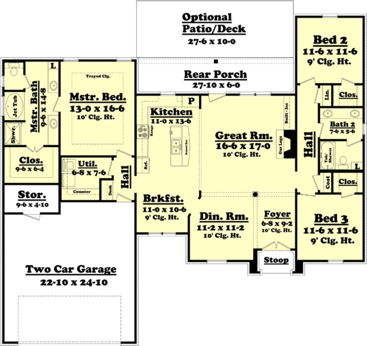 Main Floor for House Plan #041-00080