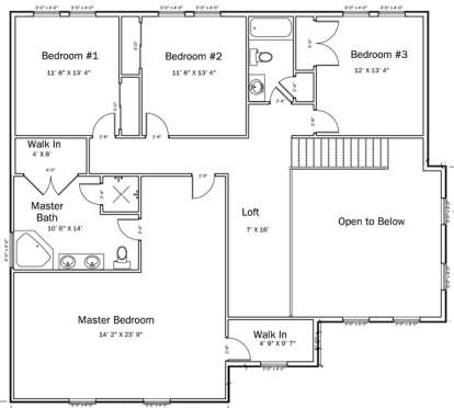 Floorplan 2 for House Plan #2802-00019