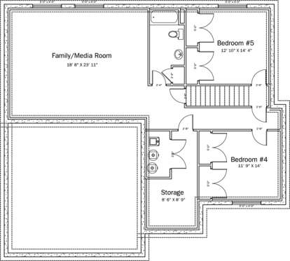 Basement Floor Plan for House Plan #2802-00019