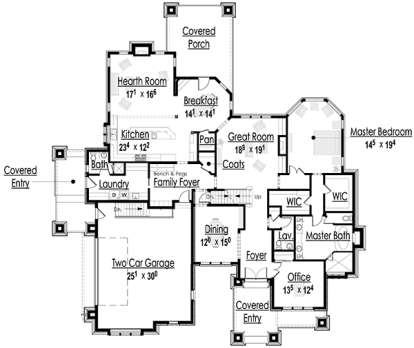 Floorplan 1 for House Plan #7806-00017