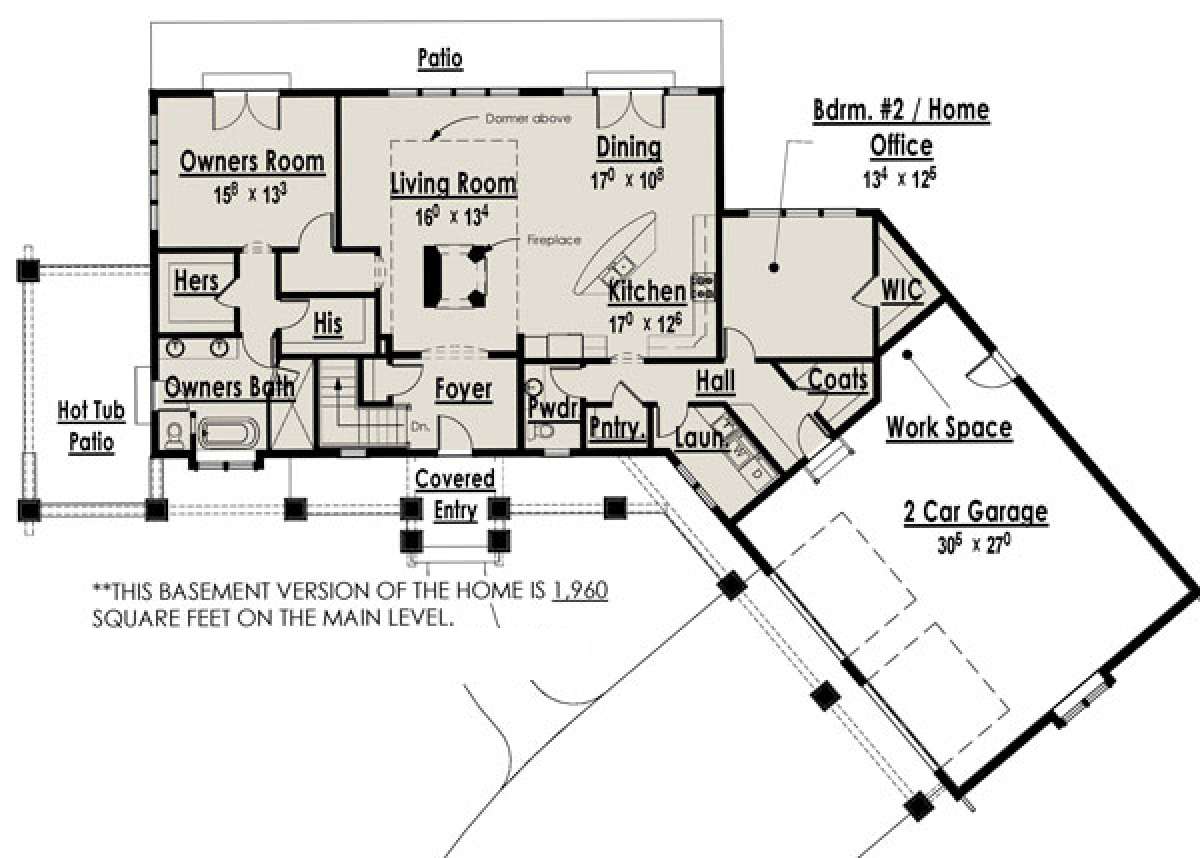 Floorplan 1 for House Plan #7806-00018
