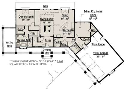 Floorplan 1 for House Plan #7806-00018