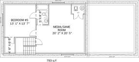 Basement Floor Plan for House Plan #2802-00020