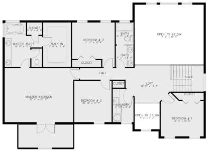 Second Floor for House Plan #2802-00021