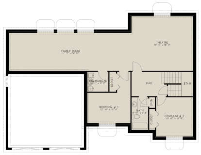 Basement for House Plan #2802-00021