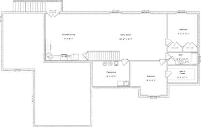 Basement Floor Plan for House Plan #2802-00022