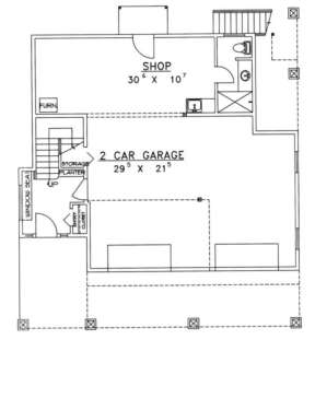 Garage Floor for House Plan #039-00301
